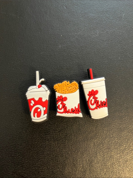 Accessories - Chick-fil-A Fries & Drink Shoe Charms - Red & White